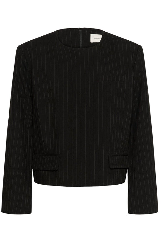 Gestuz - Gzjoelle Blouse 10910883 - 105270 - Black Pinstripe Bluser 