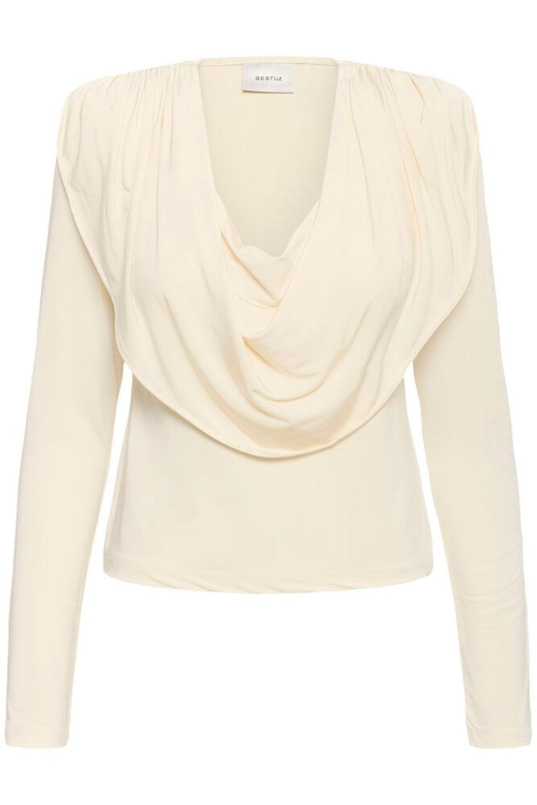 Gestuz - Gzlaily Ls Top 10910980 - 110103 - Egret Bluser 