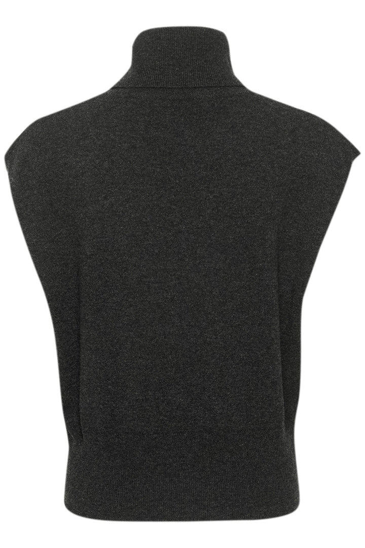 Gestuz - Gzmanzi Waistcoat 10910532 - 106530 - Deep Graphite Melange Frakker 