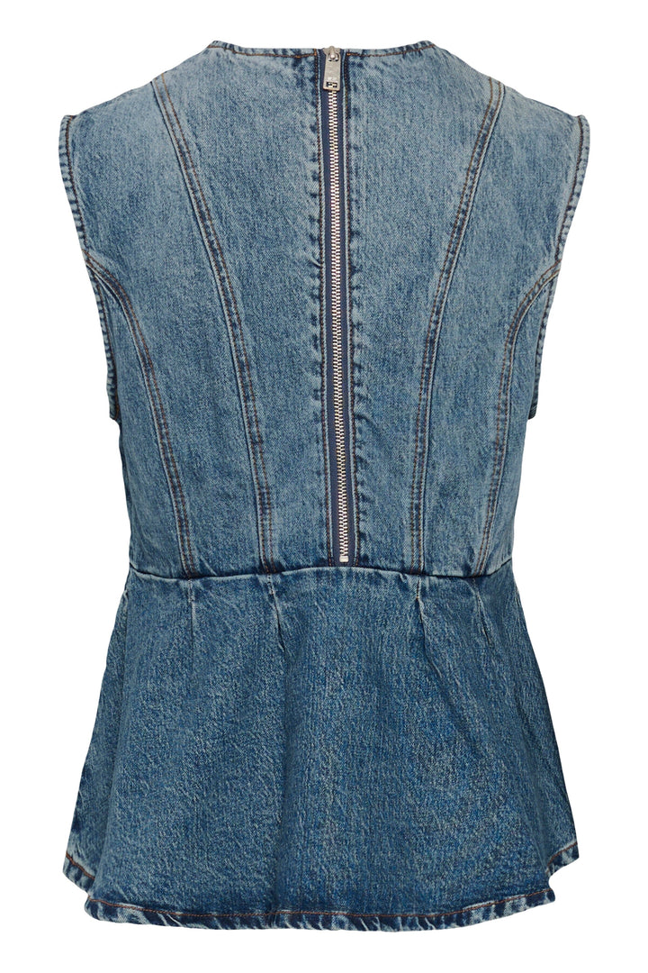 Gestuz - Gzmelu Sl Top 10911346 - 109598 - Classic Mid Blue Wash Toppe 