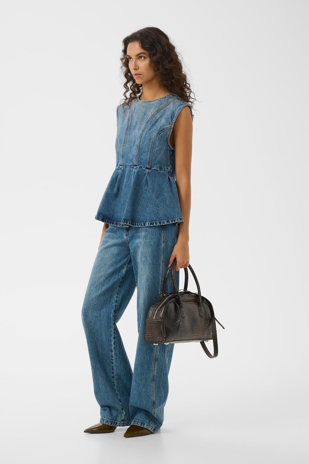 Gestuz - Gzmelu Sl Top 10911346 - 109598 - Classic Mid Blue Wash Toppe 