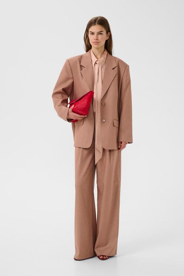 Gestuz - Gzpaula Pants 10910627 - 109220 - Burnt Marple Sugar Melange Bukser 