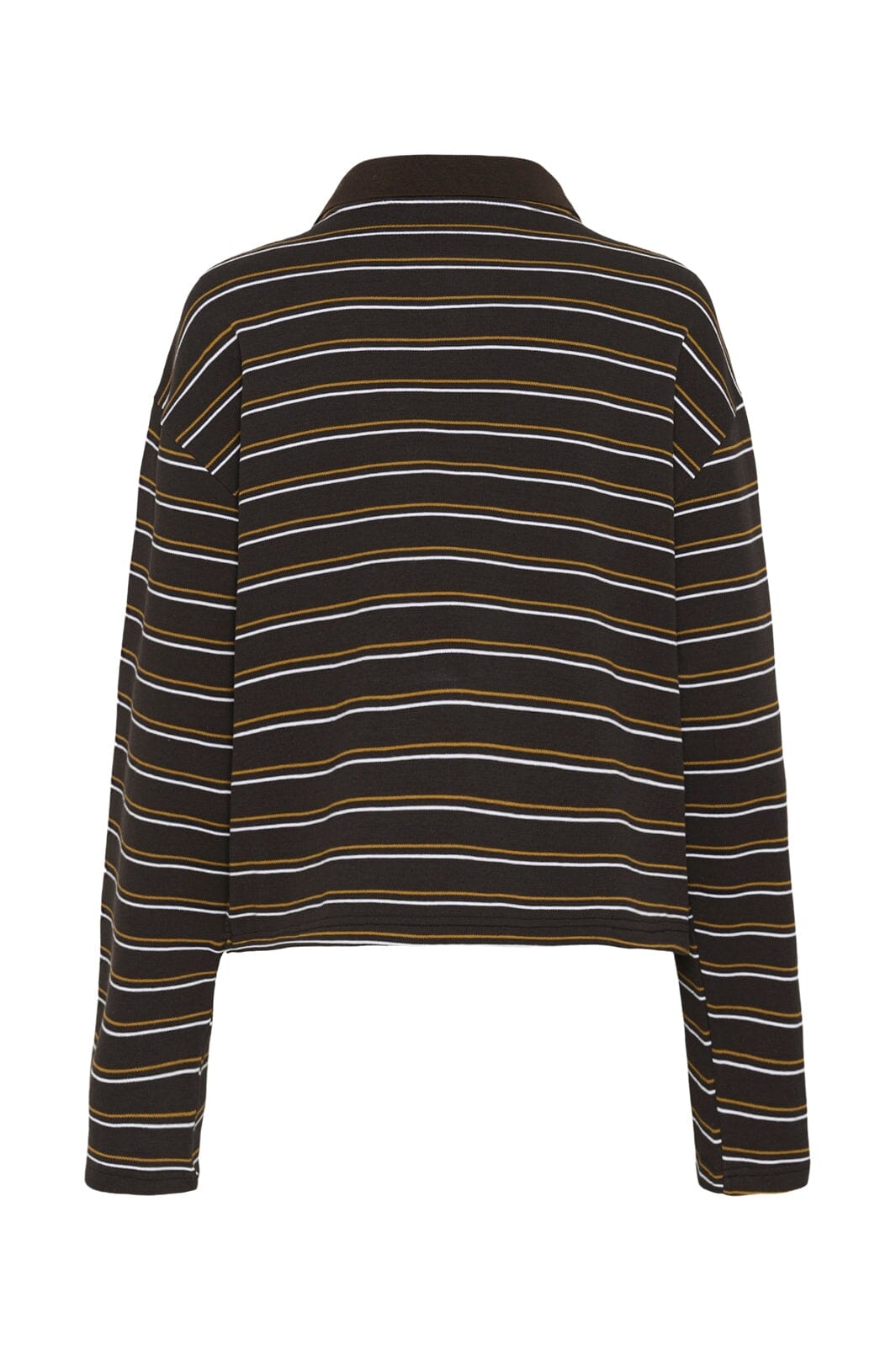 Gestuz - Gzpilova Ls Polo Tee 10911483 - 109843 - Ganache Striped