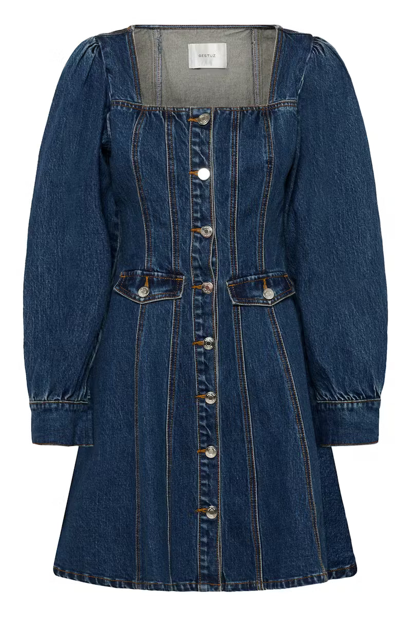 Gestuz - Gzsamia Dress 10911019 - 109201 - Indigoblue Kjoler 