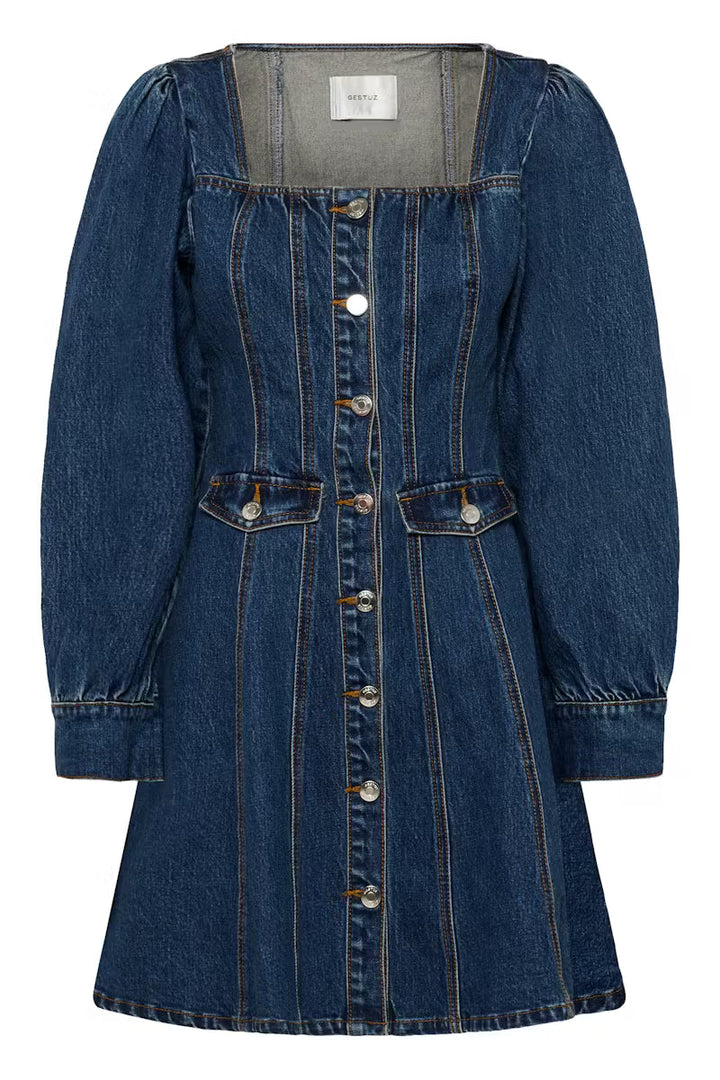 Gestuz - Gzsamia Dress 10911019 - 109201 - Indigoblue Kjoler 