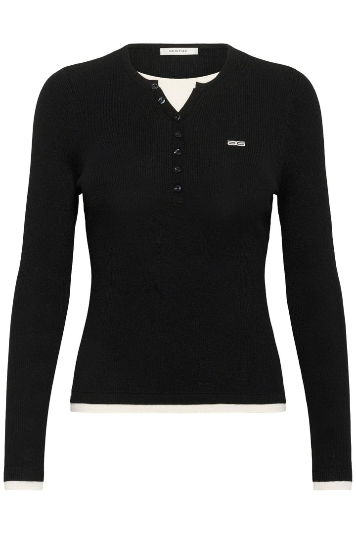Gestuz - Gztrisha Pullover 10910848 - 100017 - Black Strikbluser 