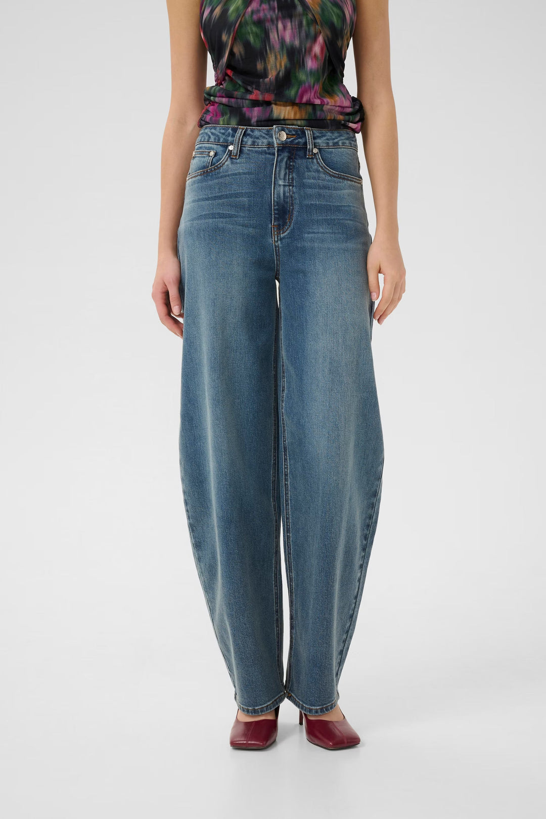 Gestuz - Gzviva Baggy Jeans 10910574 - 108303 - Vintage Blue Denim Jeans 