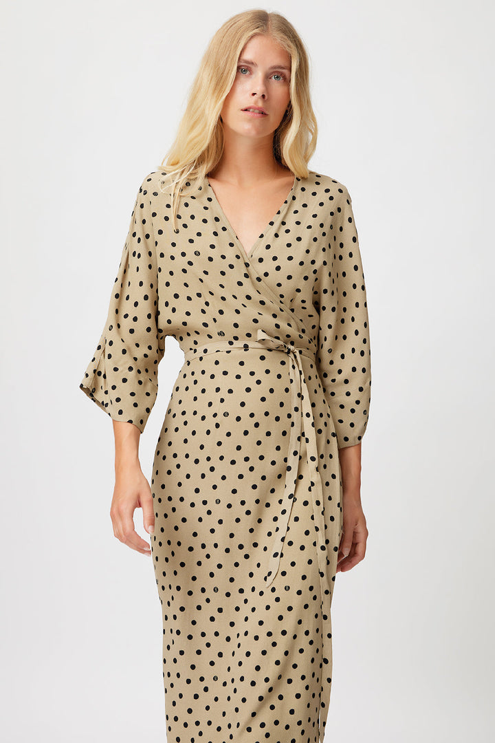 Gestuz - JanikaGZ Wrap Dress - Overland Treck Dot Kjoler 