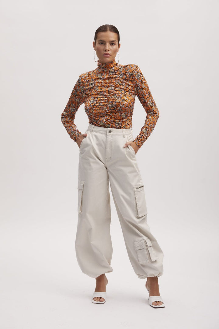 Gestuz - OdaGZ p blouse - Orange purple brush Bluser 