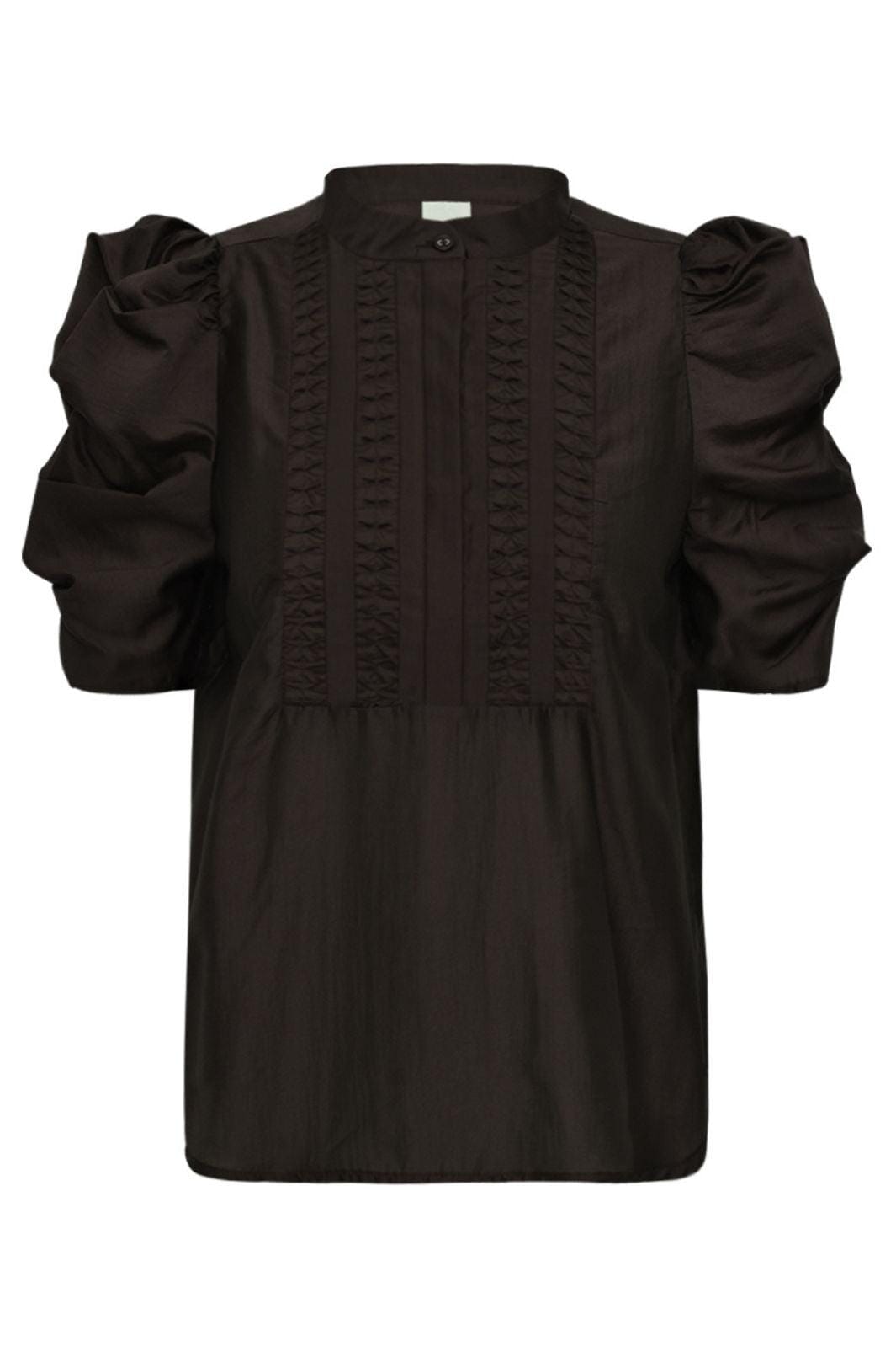 Gossia - Annsofigo Lull Blouse G2573 - Coffee Bluser 