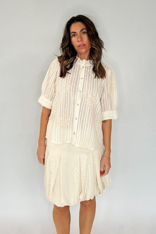 Gossia - Milgo Blouse G2466 - Creme Bluser 