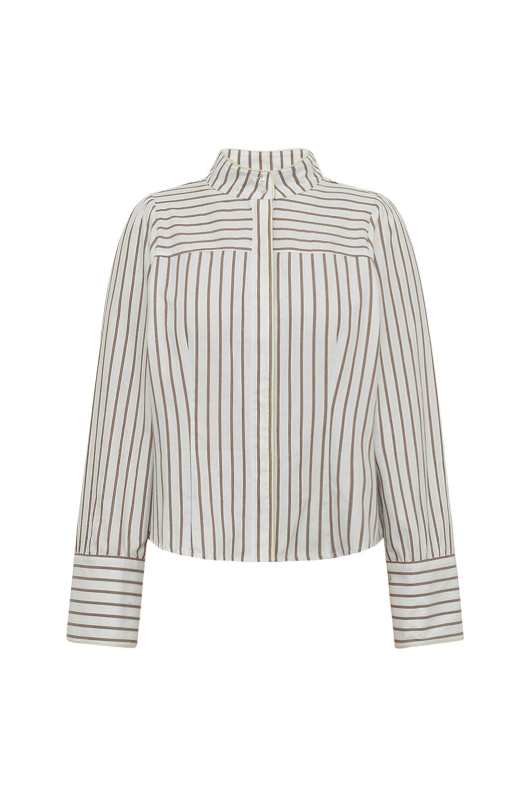 Gossia - Nicogo Shirt G2851 - Off-White/Brown Stripes