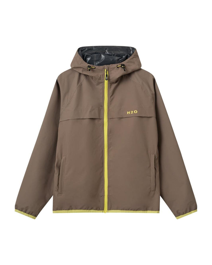 H2O - H2Rømø Festival Lw Rain Jacket Packable 100980-2 - 7023 - Dusty Oak/Just Yellow Regntøj 