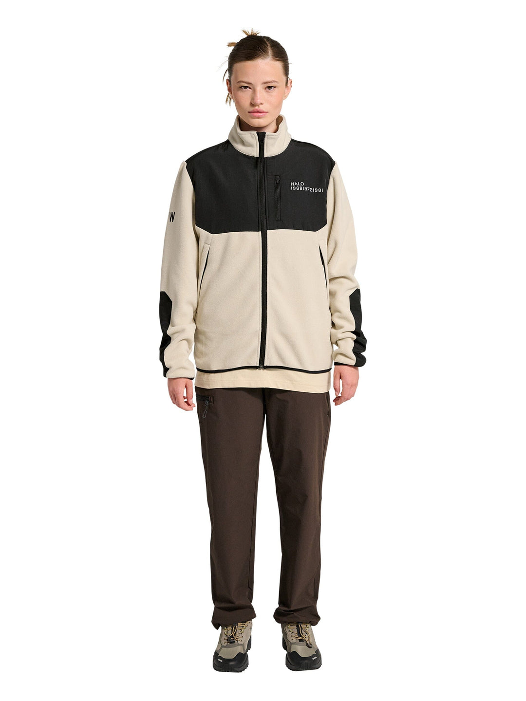 Halo - Blocked Zip Fleece 610209 - 8754 - Oyster Gray Jakker 