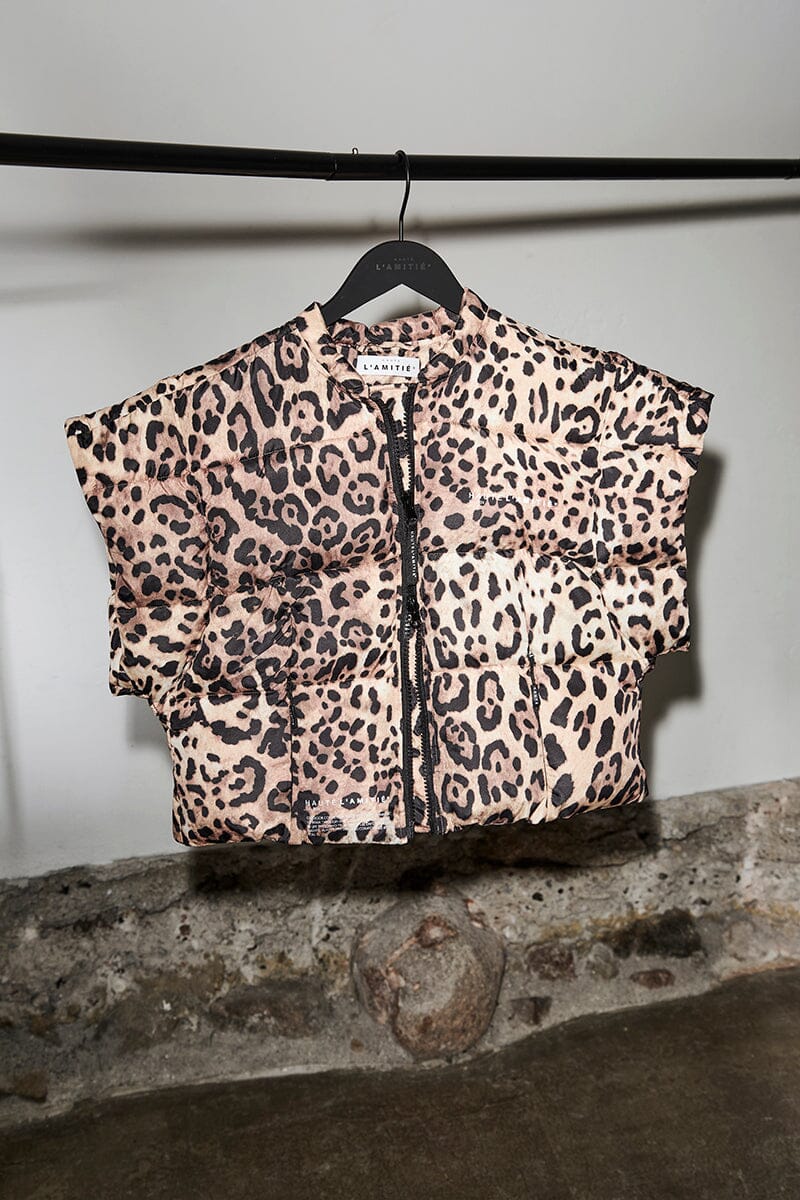 Haute L'Amitié - Animal Puffer Vest HL10734 - Animal Print Frakker 