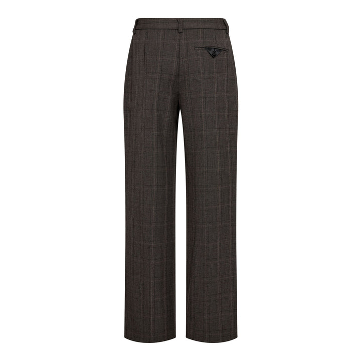 Haute L'Amitié - Check Fit Plain Pant HL10845 - Mocca Bukser 