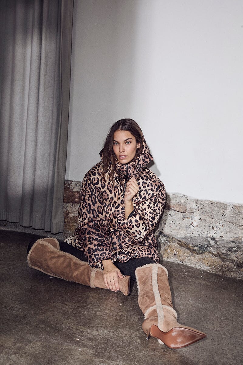 Haute L'Amitié - Climb Animal Puffer Jacket HL10713 - Animal Print Jakker 