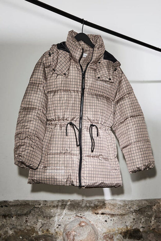 Haute L'Amitié - Climb Check Puffer Jacket HL10690 - Brown Check Jakker 