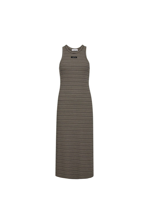 Haute L'Amitié - Dessert Rib Stripe Dress HL10136 - Walnut