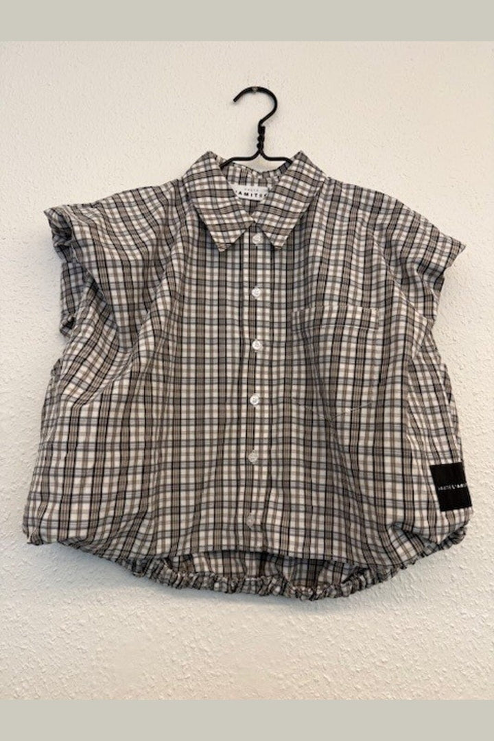 Haute L'Amitié - Dinnie Ns Mini Check Shirt HL10847 - Off-White/ Beige