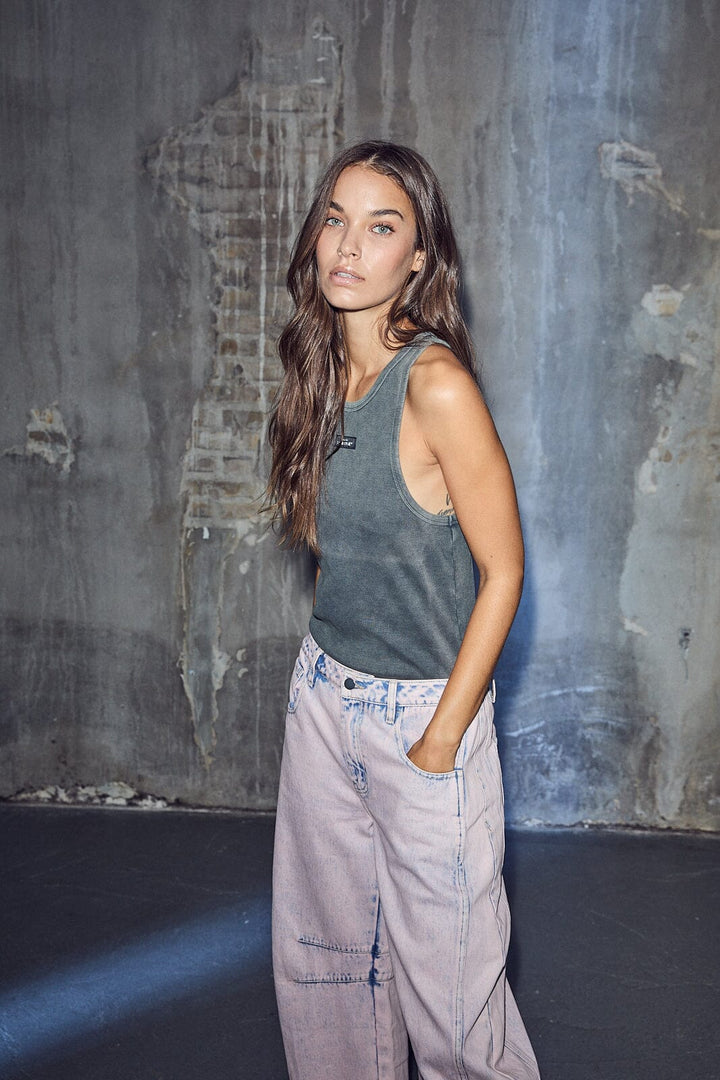 Haute L'Amitié - Drew Barrel Panel Jeans HL10570 - Iced Rose Jeans 