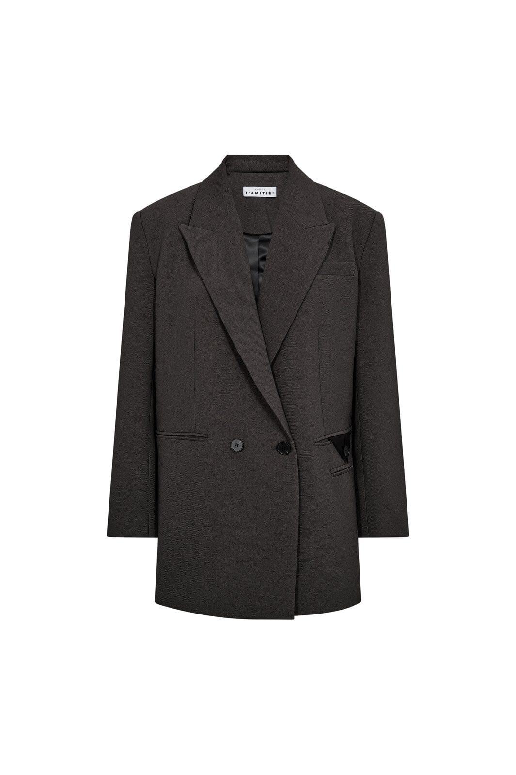 Haute L'Amitié - Emerald Oversize Triangle Blazer HL10463 - Dark Grey