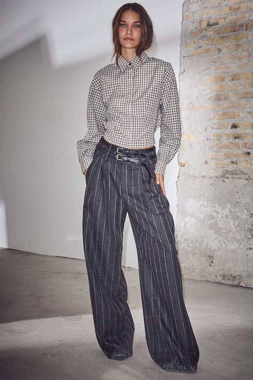 Haute L'Amitié - Ivanna Belt Pant HL10831 - Dark Grey Bukser 
