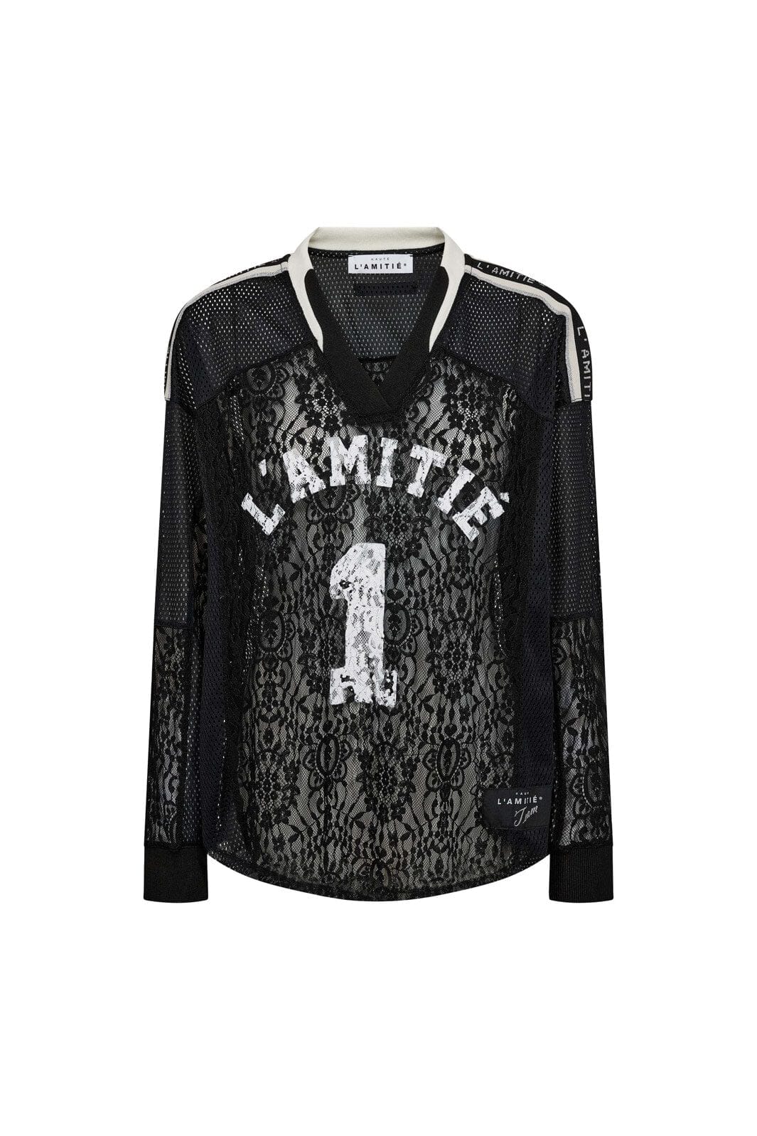 Haute L'Amitié - Lace Football V- Blouse HL10468 - Black