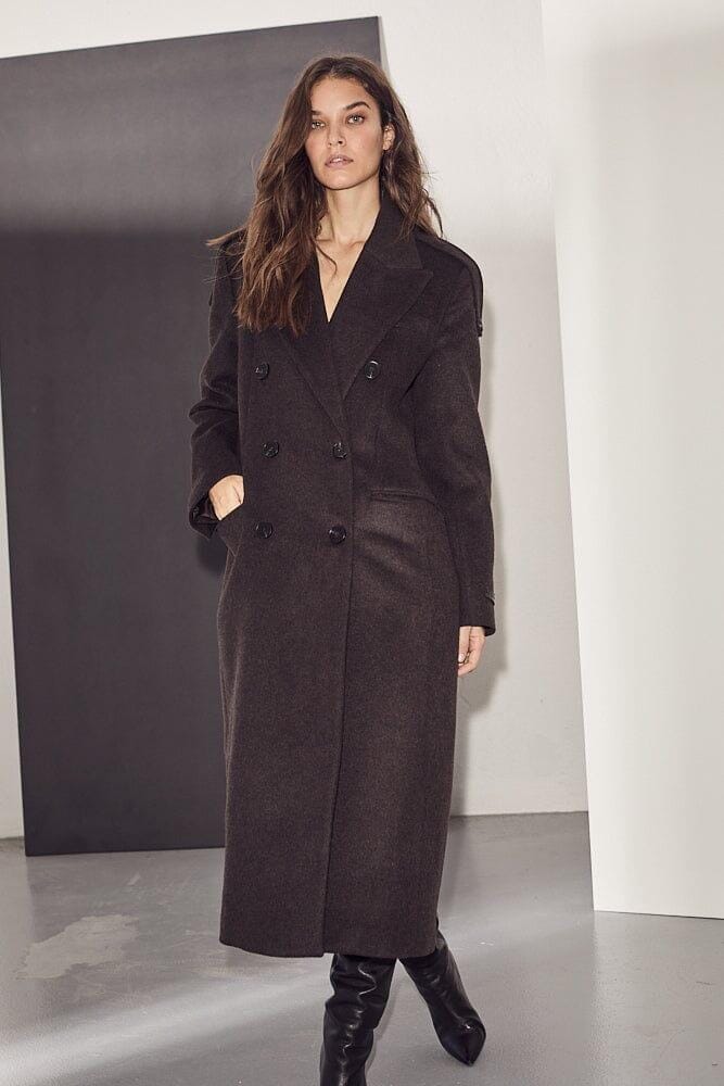 Haute L'Amitié - Lida Tailor Wool Coat HL10204 - Mocca Jakker 