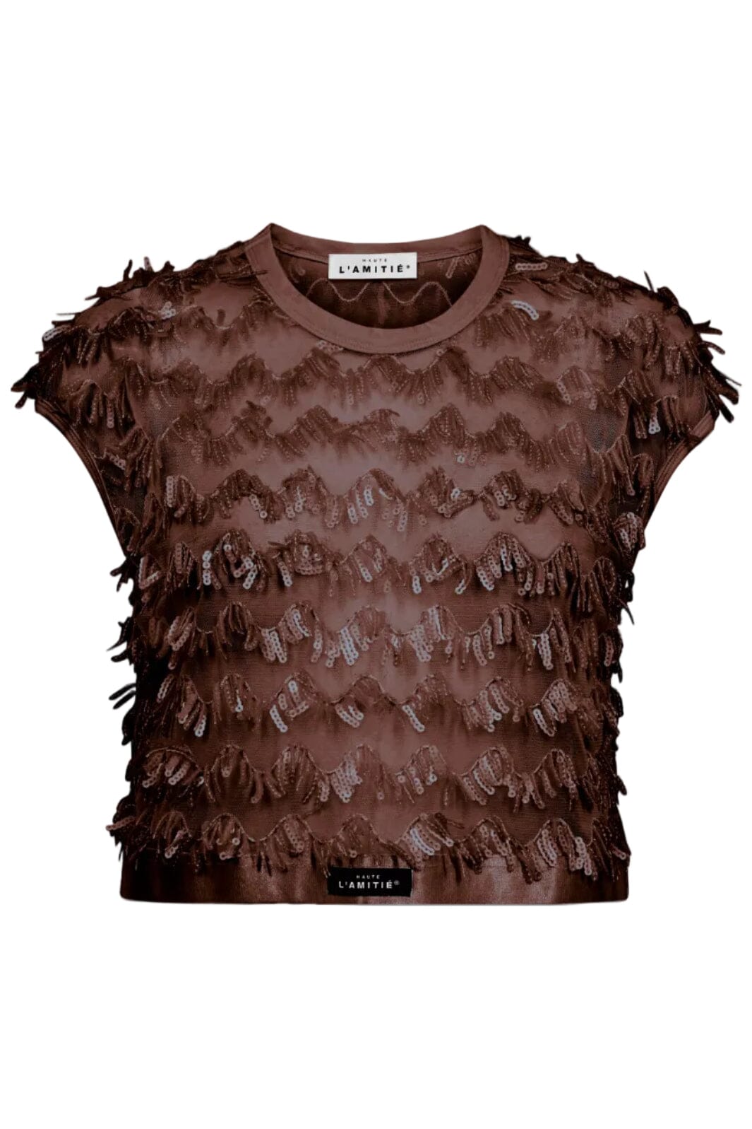 Haute L'Amitié - Limone Crop Top HL10603 - Mocca Toppe 