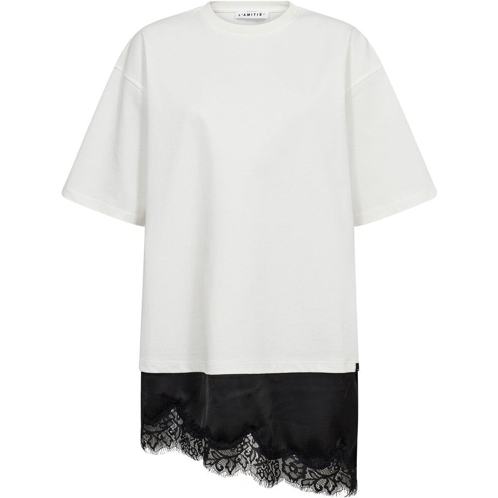 Haute L'Amitié - Loose Mix Lingerie Tee HL10718 - Off-White T-shirts 