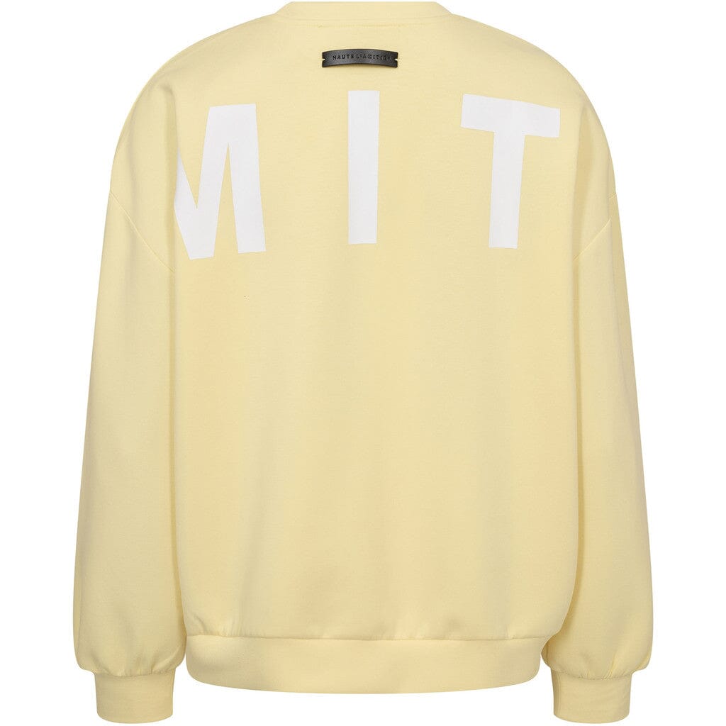 Haute L'Amitié - Maxi Split Logo Sweat HL10413 - Pale Yellow Sweatshirts 
