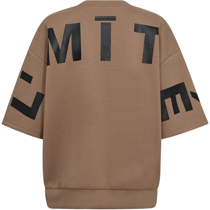 Haute L'Amitié - Maxi Split Ss Logo Sweat HL10461 - Walnut Sweatshirts 