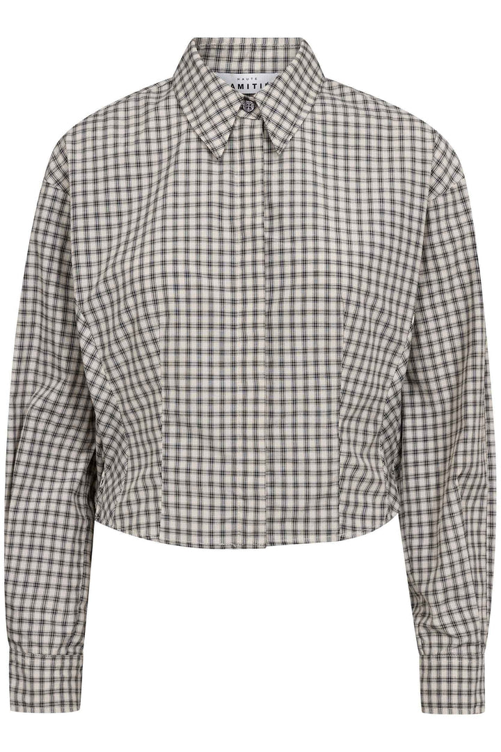 Haute L'Amitié - Mimosa Check Smock Shirt HL10815 - Grey Check Skjorter 