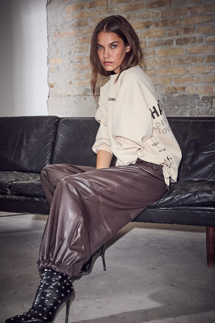 Haute L'Amitié - New Studio Tie Sweat HL10714 - Pearl Sweatshirts 