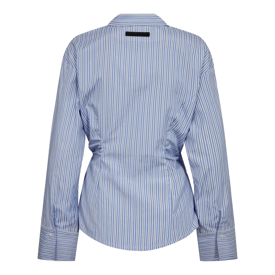 Haute L'Amitié - Nina Strap Shirt HL10795 - Pale Blue Stripe Skjorter 