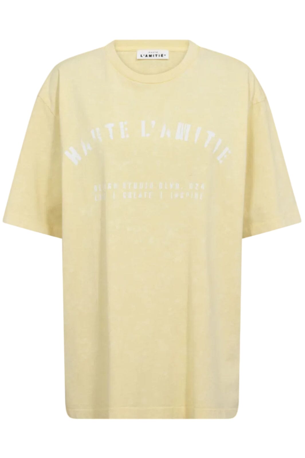 Haute L'Amitié - Noma Acid Curve Studio Tee HL10607 - Pale Acid Yellow T-shirts 