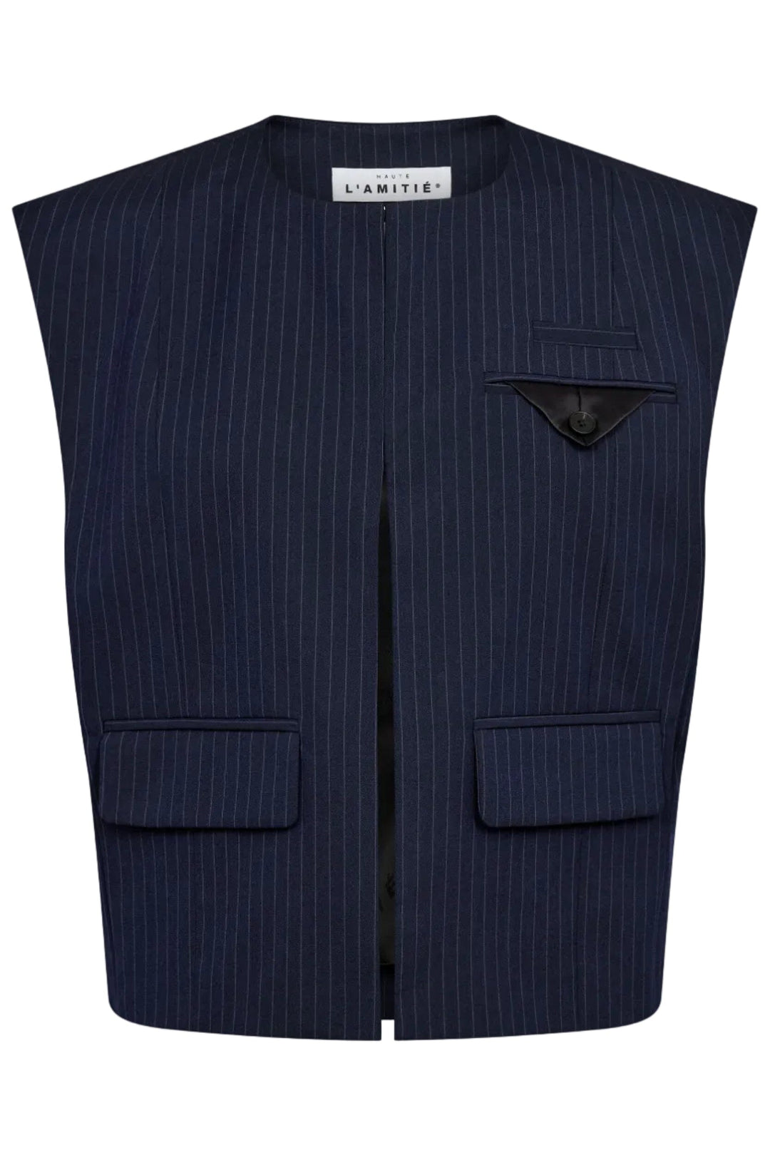 Haute L'Amitié - Pin Box Waistcoat HL10786 - Navy Frakker 