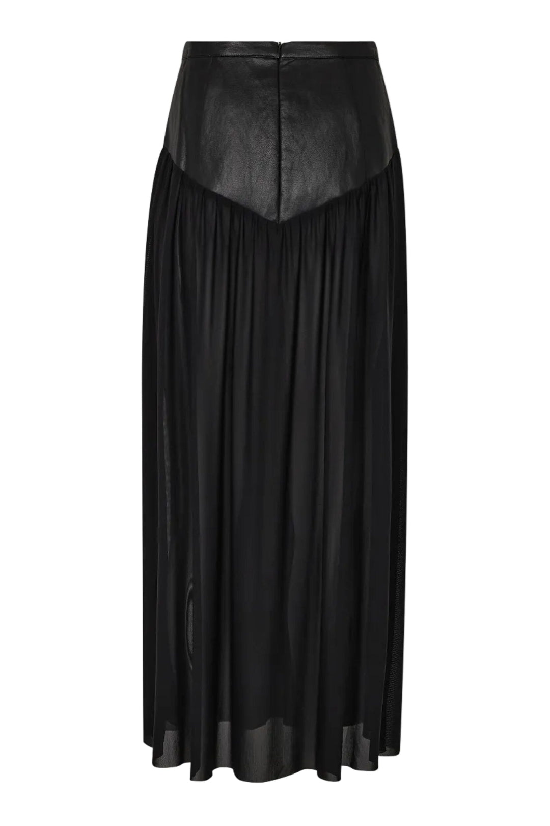 Haute L'Amitié - Pu Gather Mesh Skirt Hl10969 - Black Nederdele 