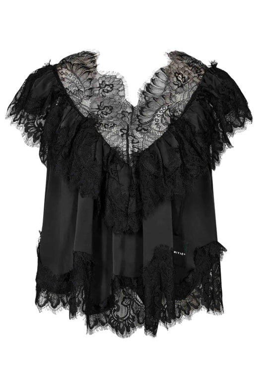 Haute L'Amitié - Sancerre Lace Top Hl10912 - Black Toppe 