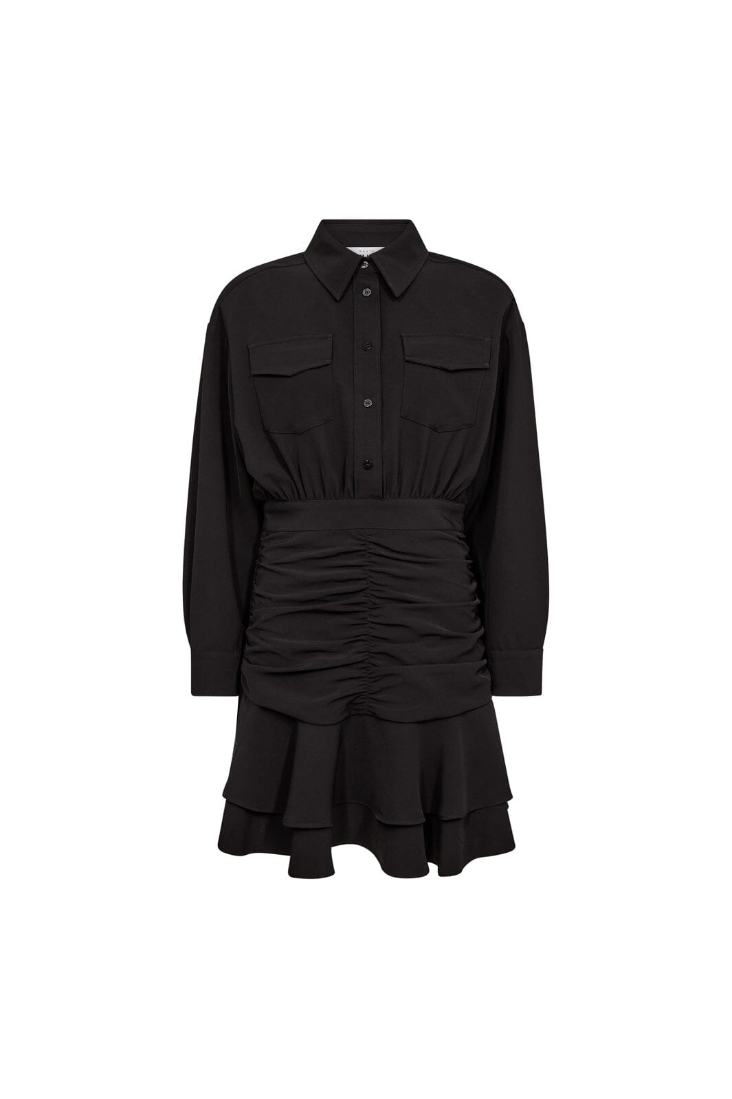 Haute L'Amitié - Satari Gather Shirt Dress HL10501 - Black