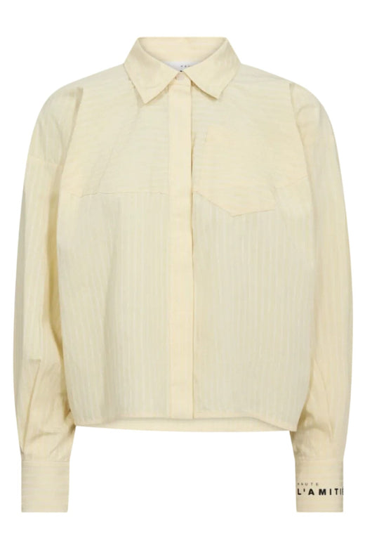 Haute L'Amitié - Sophie Yellow Stripe Shirt HL10751 - Pale Yellow Skjorter 