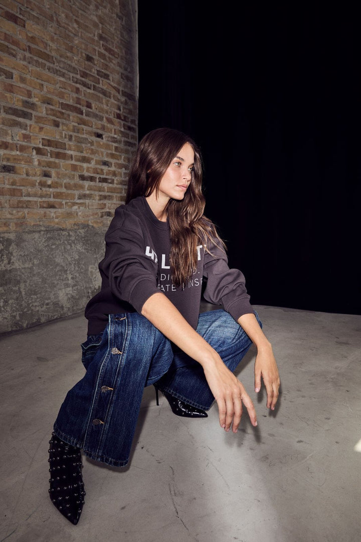 Haute L'Amitié - Studio Logo Sweat HL10446 - Antracit Sweatshirts 