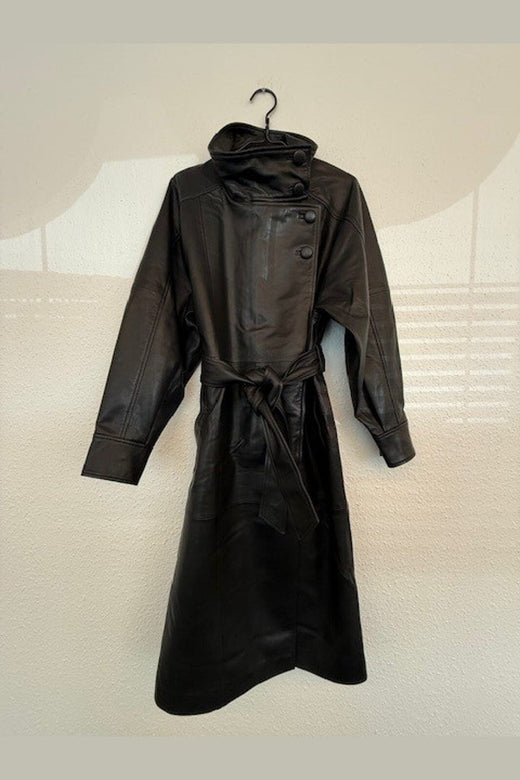Haute L'Amitié - Sue Leather Trench HL10856 - Black