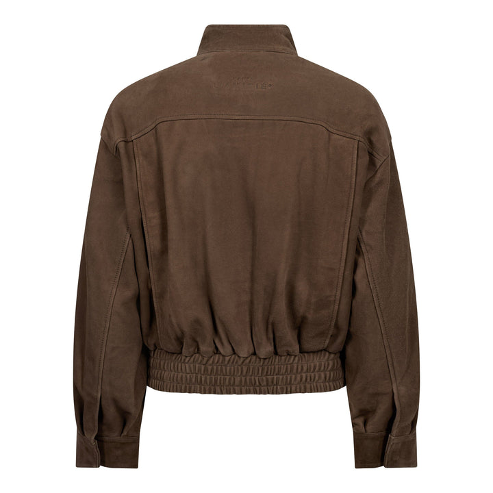 Haute L'Amitié - Suede Gather Crop Jacket HL10821 - Walnut Jakker 