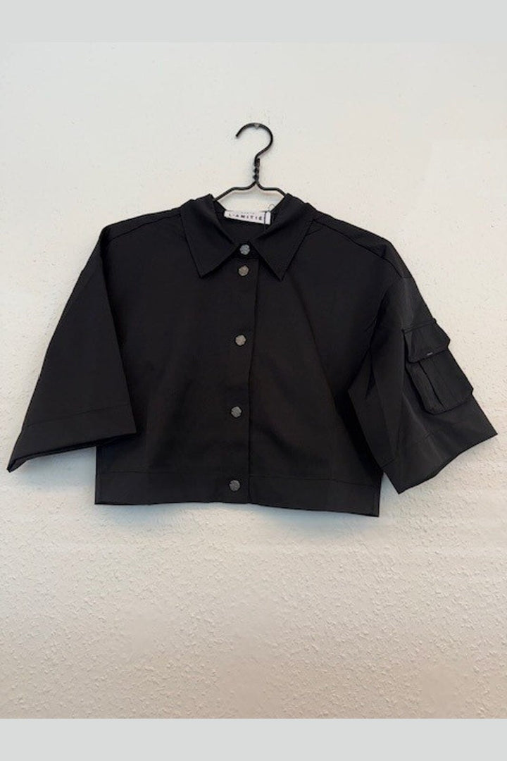 Haute L'Amitié - Tech Crop Pocket Shirt HL10869 - Black