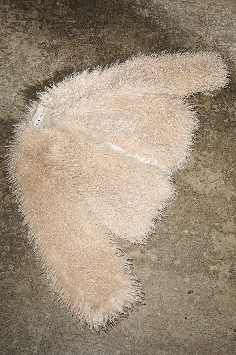 Haute L'Amitié - Tibet Crop Fur Jacket HL10676 - Off-White Jakker 