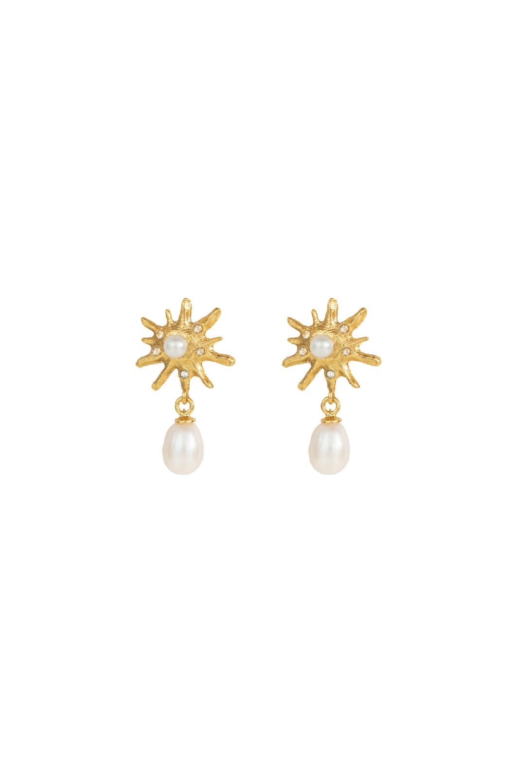 Förbeställning - House Of Vincent - Rhea Earrings VJ233-UEG - White - Gilded