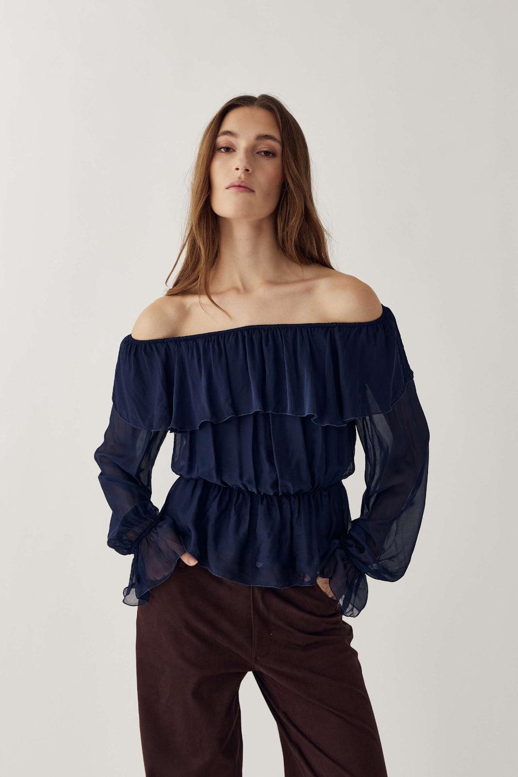 Noella - N-Margerie Blouse 15650004 - 007 - Navy