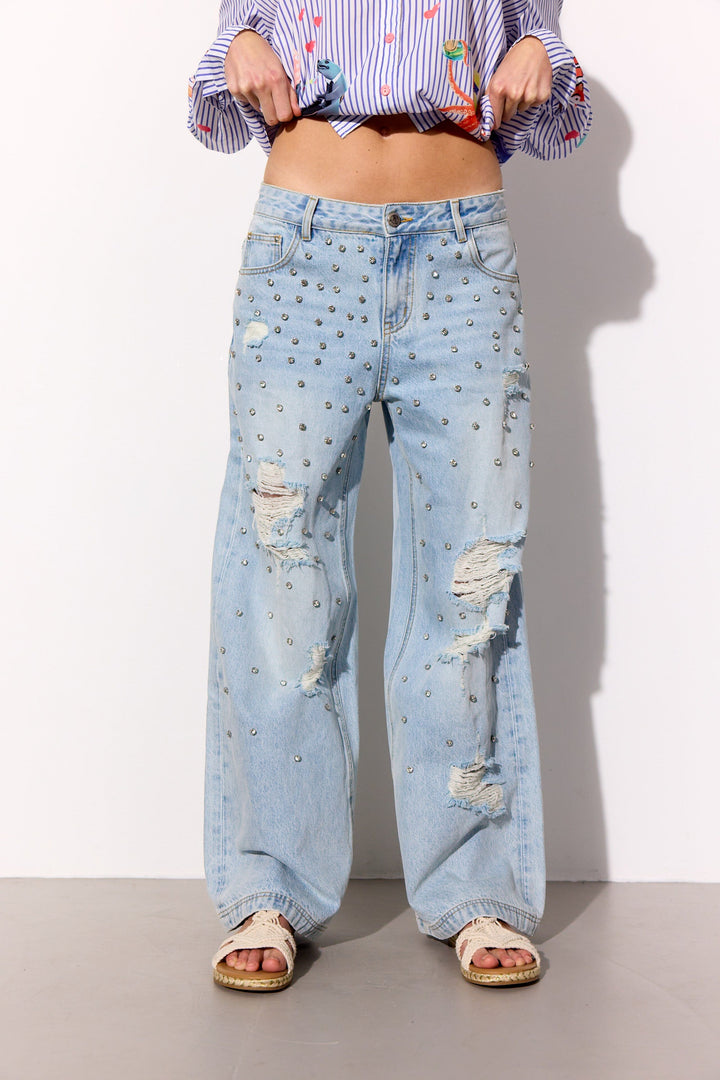 Hunkøn - Priya Gem Jeans 26092 - Light Denim Bukser 